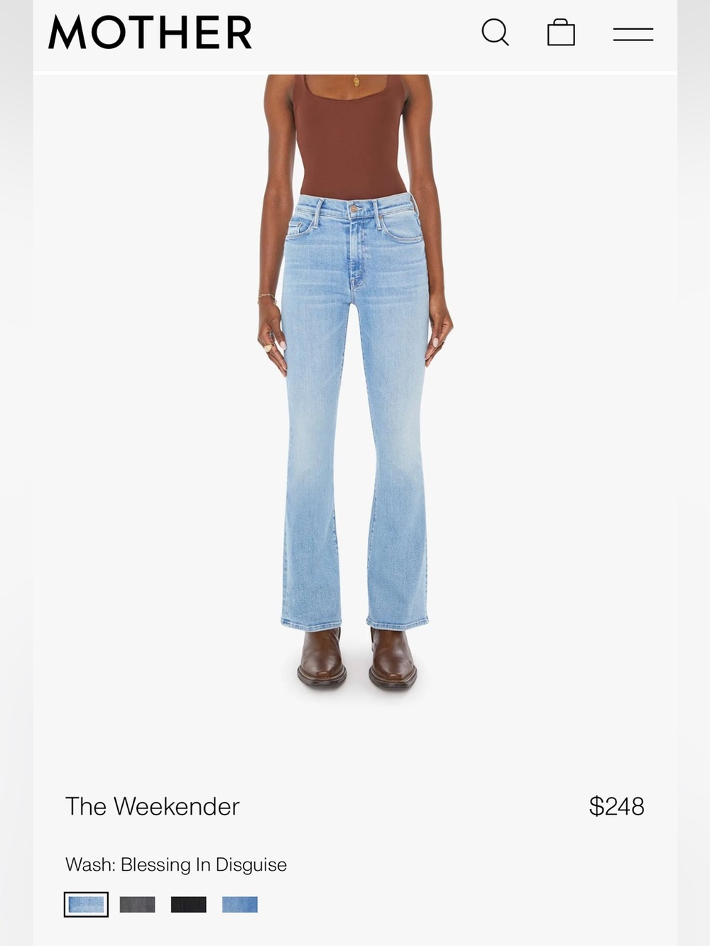 MOTHER Weekender Flare Jeans - Blessing in Disguise